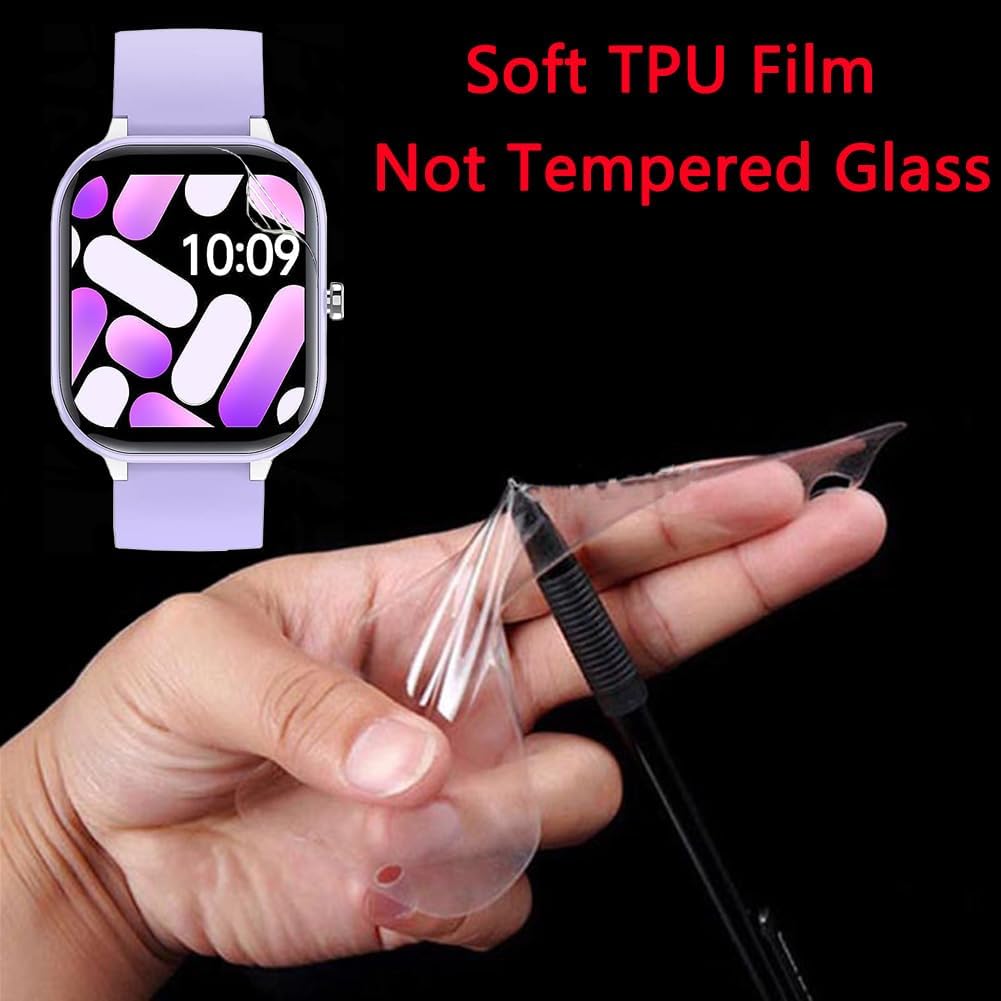 6 Pack Screen Protector Film Compatible with DIGEEHOT H79 1.4” Smart Watch, Crystal Clear HD Anti-Scratch