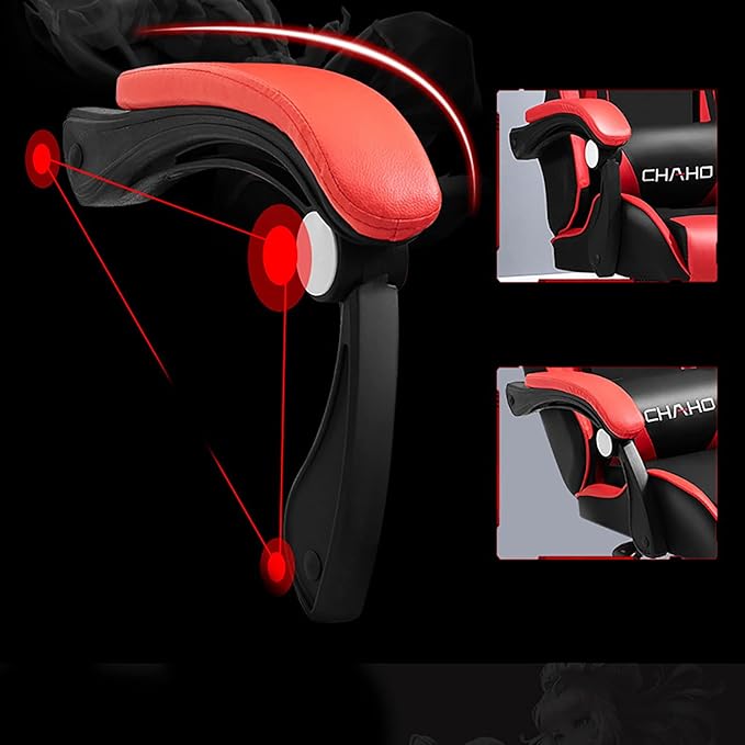 Gaming ChairGamer Chair for AdultsBig and Tall Gaming Chair 200lb CapacityGaming Chairs for TeensGaming Computer Chair with Headrest and Lumbar Support (RedV-Style)