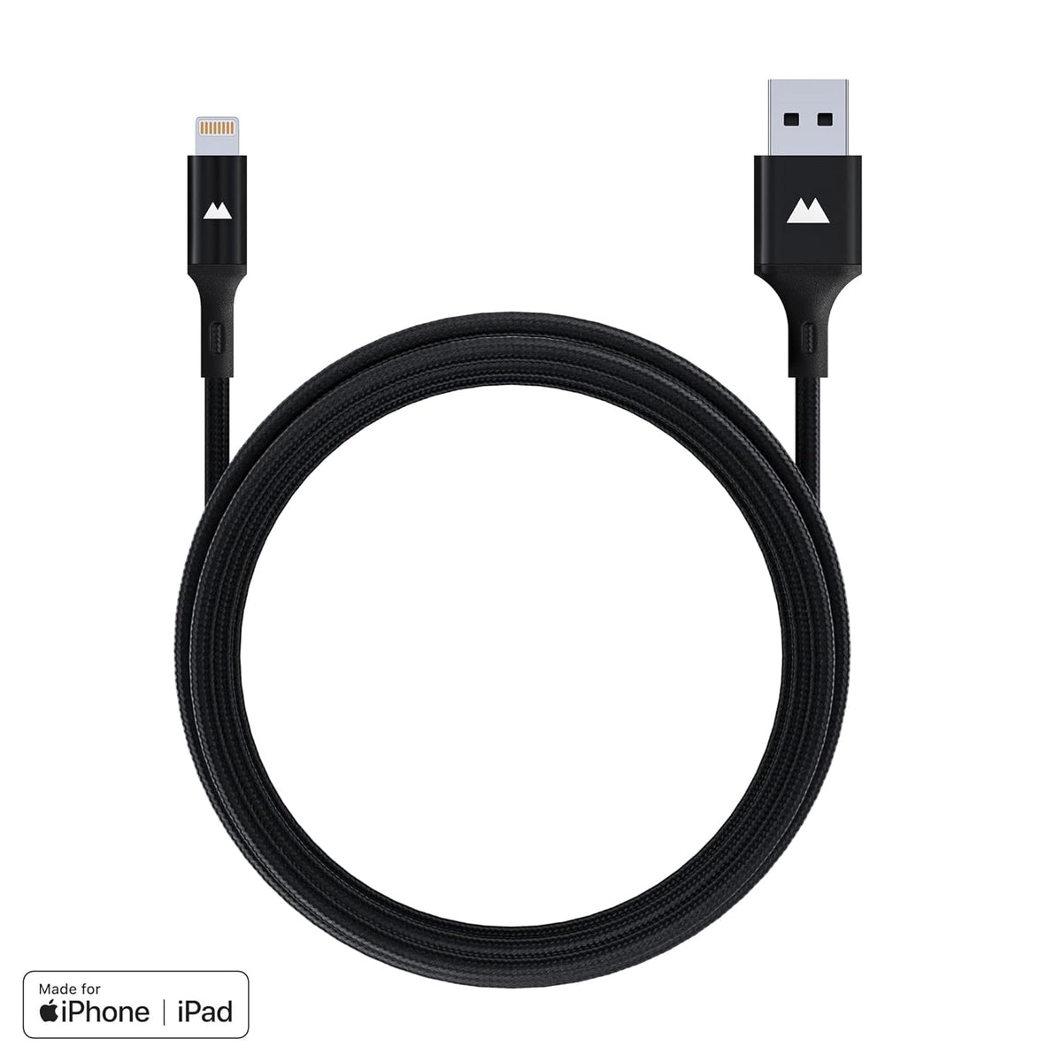 Mous USB A to Lightning Charging Cable, 1.5m Nylon Braiding, Black