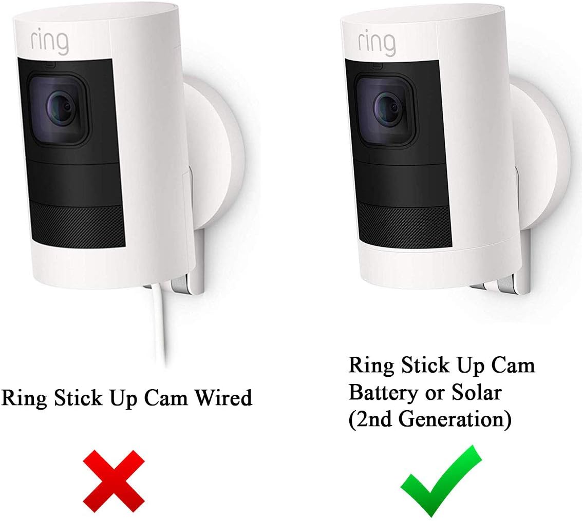 Silicone Skin Case Cover for Ring Stick Up Camera Battery (2nd Generation) - Black (1 Pack)