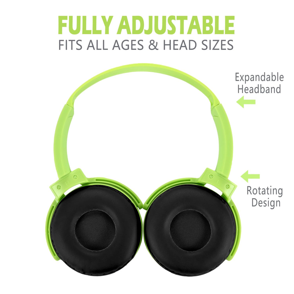 Wensdo Kids Headphones 2 Pack for School Classroom Students, Durable Comfy Swivel Wired Headset for Online Learning, Noise Stereo Sound 3.5mm Jack