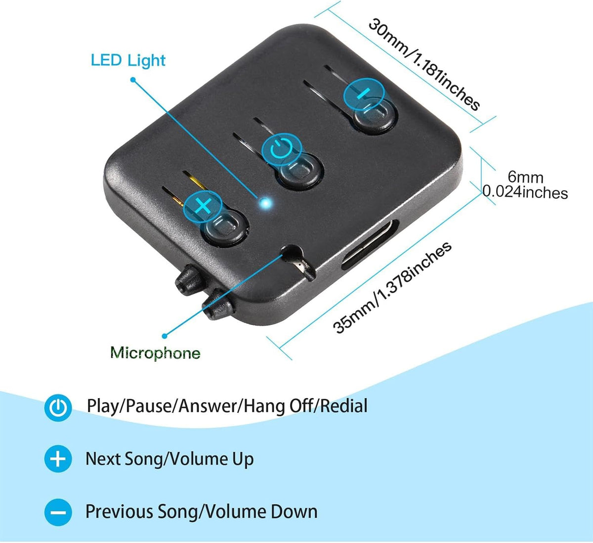 Bluetooth-Module V5.2 Replacement Speakers with Ultra Thin Stereo, Pillow Speaker with Mic, DIY Headset for Sleep