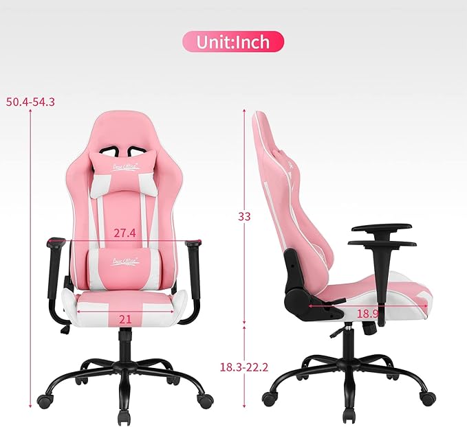 Silla Gamer Chair - Adults &amp Kids PC Gaming Recliner with Headrest &amp Lumbar Support