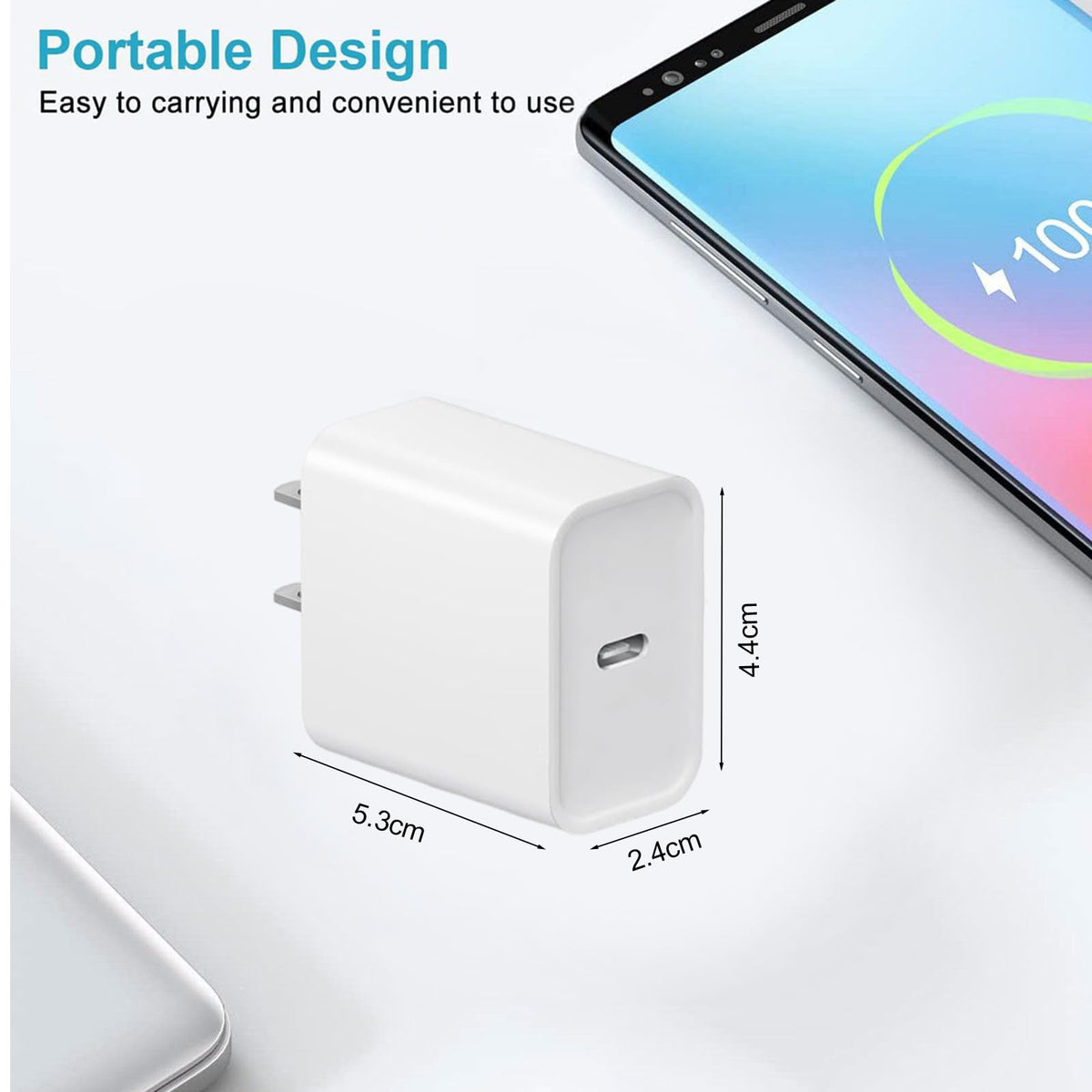 USB C Charger Block, 4 Pack 20W Fast Charge Type-C Adapter, USBC Wall Charger with 4FT/6FT USB C to C Cable for i Phone 17/17 Pro/16/16 Pro/16 Pro