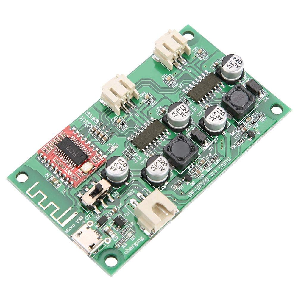 Bluetooth Power Amplifier Board 2 6W DC 5V/3.7V Lithium Battery Management HF69B for 4 , 6 , 8 Speakers
