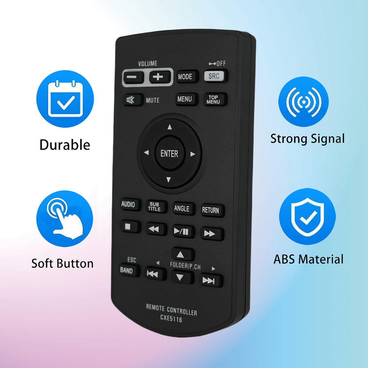 Replacement Remote Control for Pioneer CXE5116 Car Audio System AVHP1400DVD AVH-P1400DVD AVHP2400BT AVH-P2400BT AVHP3400BH AVH-P3400BH
