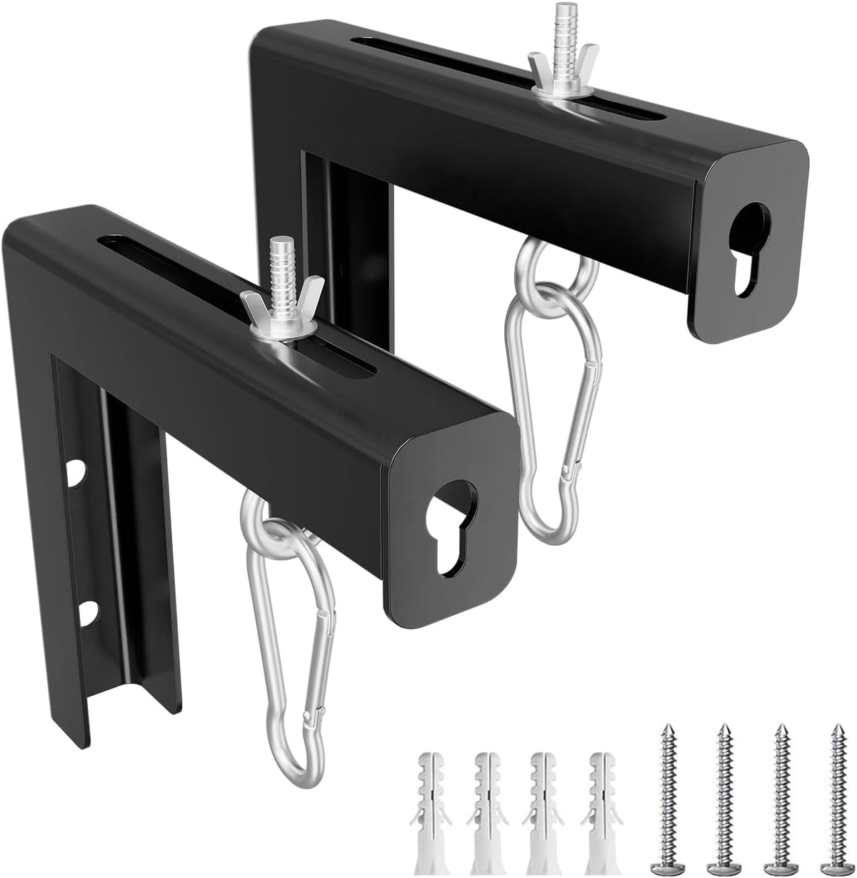 GZQIUYI 6 Inch 66lbs, Universal Projector Screen Pull Down Mount Kit, Projector Screen Ceiling & Wall Mount, Adjustable