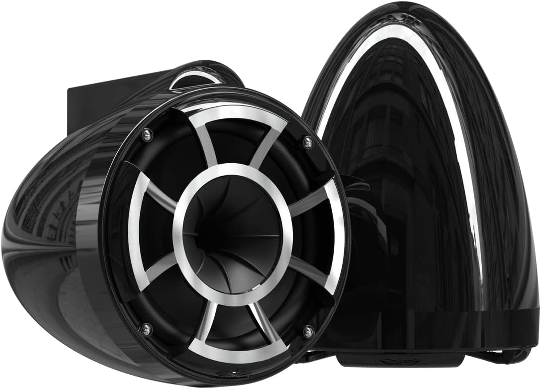 wet sounds Rev 8 Black V2 Revolution Series 8" Black Tower Speakers w/X-Mount