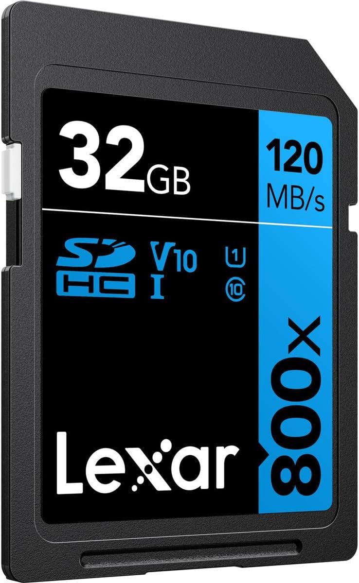 Lexar Blue Series SDHC Memory Card, 32 GB, UHS-I U1 Class 10 for High-Speed Data Transfer