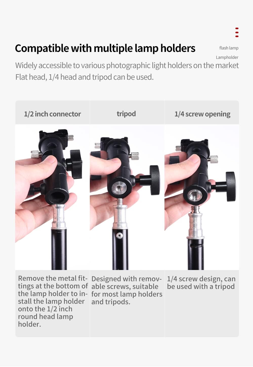 SLOW DOLPHIN Camera Flash Speedlite Mount Swivel Light Stand with Umbrella Bracket Holder (2 PCS)