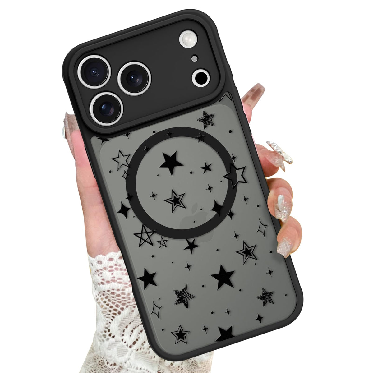 Kanghar Case Compatible With Iphone 17 Pro Max Stars Pattern [Compatible With Magsafe] Cute Protective Magnetic Case For Girls W