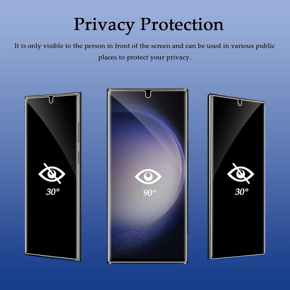 Samsung Galaxy S23 Ultra Privacy Screen Protector [Not Glass], Black Flexible TPU Film Full Coverage Accessories, 2