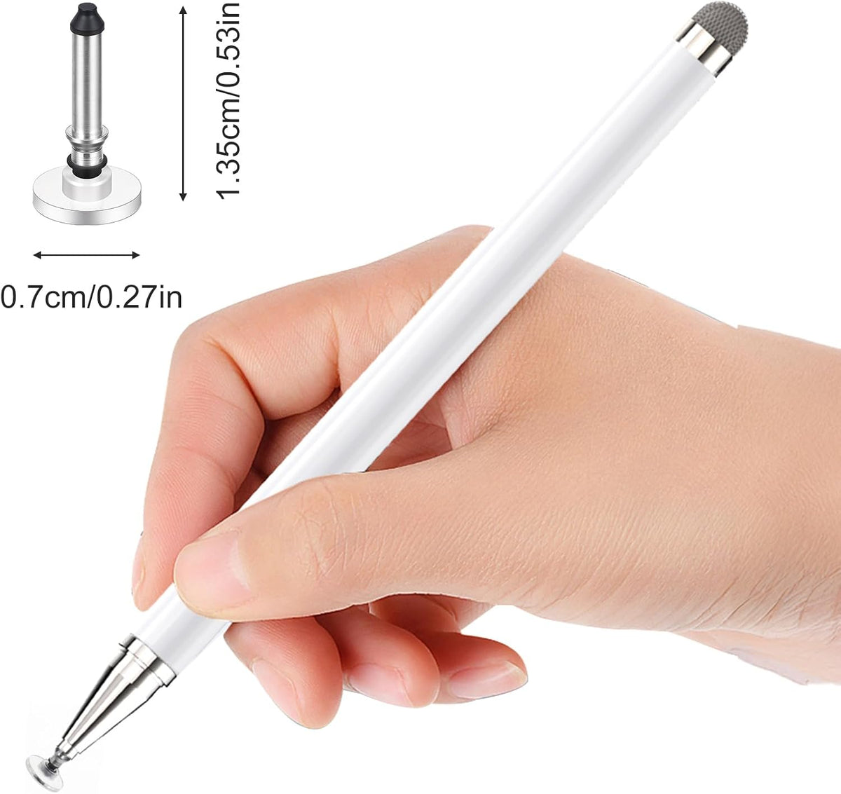 24pcs Stylus Tips Replacement Tips Only, High Precision Replaceable Stylus Pen Disc Tops, Silicone Round Stylus Pen Tip for Mobile Phones and Tablet PC Touch Screen Devices