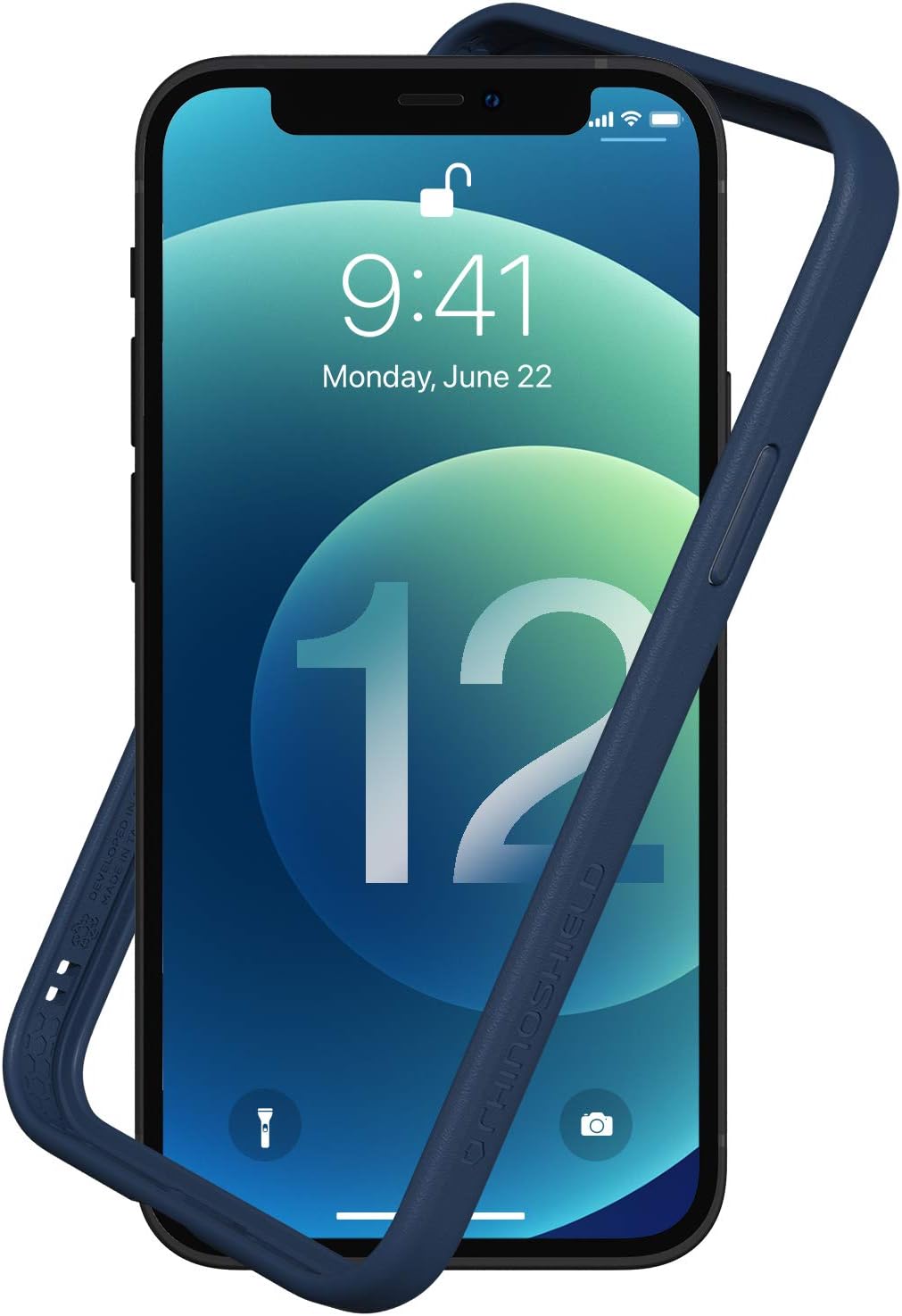 RhinoShield Bumper Case for [iPhone 12 Pro Max] | CrashGuard NX - Shock Absorbent Slim Design, 3.5M / 11ft Drop