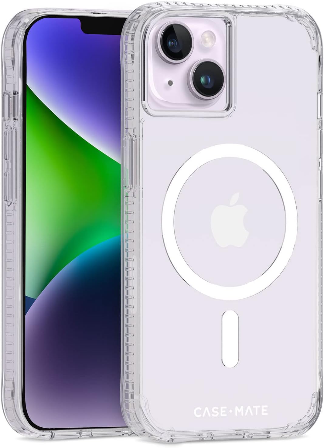 Case-Mate Tough Plus Case for iPhone 14 Plus - Clear [15ft Drop Protection][Compatible with MagSafe] Shockproof Cover