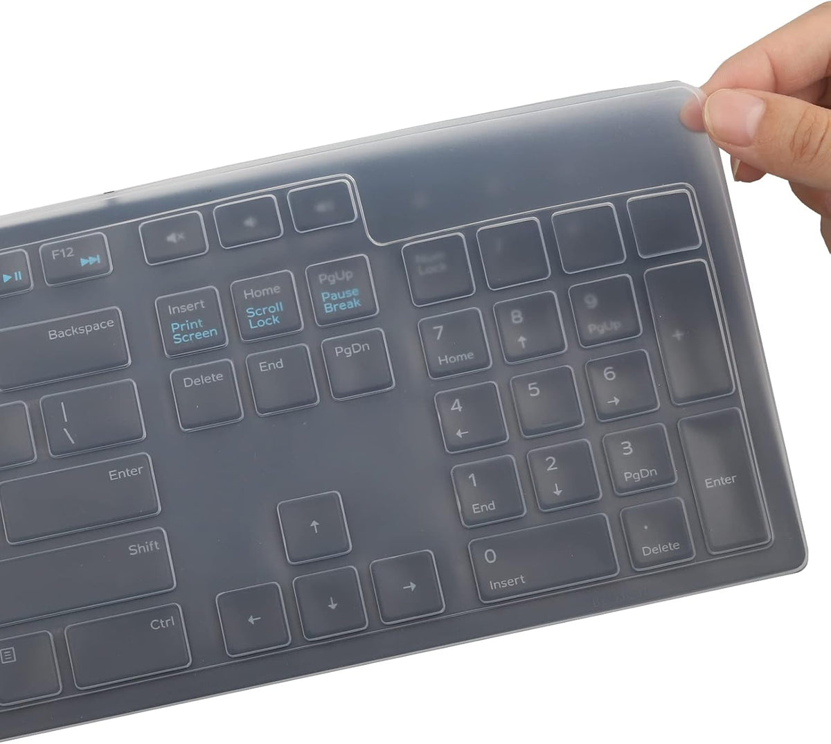 Keyboard Cover Skin for Dell KM636 KB216 KB216t KB216d KB216p Wired & Wireless Keyboard, Dell Optiplex 5250 3050 3240 5460 7450 7050, Dell Inspiron Desktop 24" 27" 5400 5490 7700 7790 3475 3670 3477