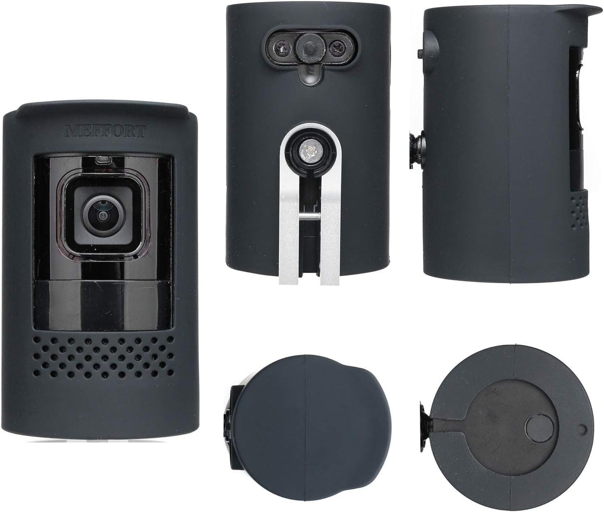 Silicone Skin Case Cover for Ring Stick Up Camera Battery (2nd Generation) - Black (1 Pack)