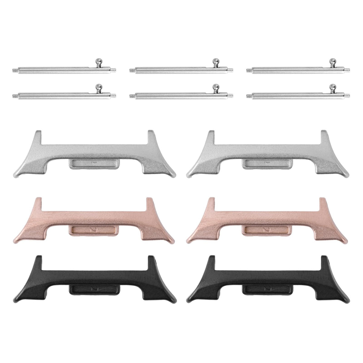 3 Pair Of Watch Band Adapters Compatible With Samsung Galaxy Watch 8 Series, 3 Color 20Mm Stainless Steel Band Connectors Adapte