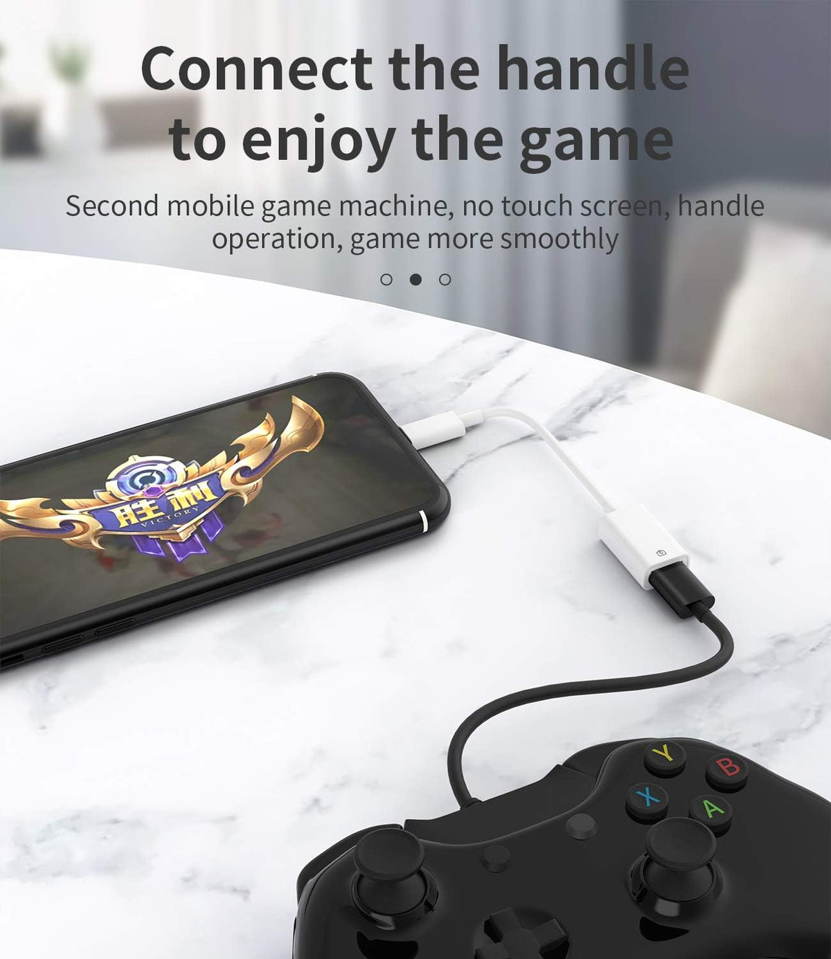 Lightning Male to USB 3.0 Female OTG Adapter for iPhone 11, 12 Pro Max, iPad Air, supports camera, card reader, and