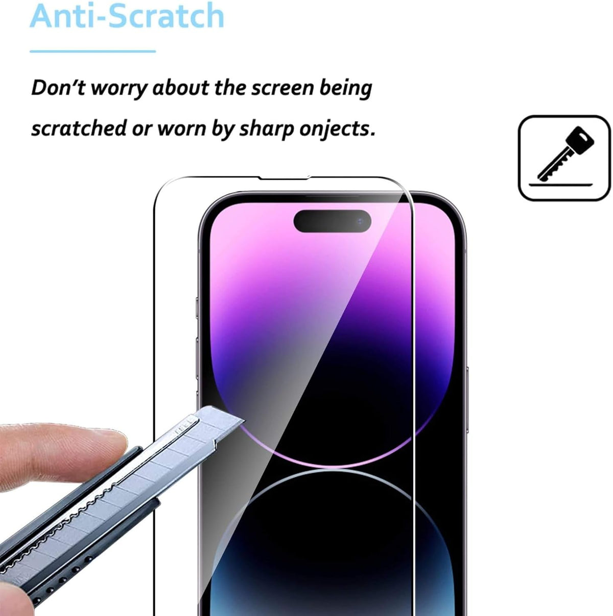 3 Pack iPhone 14 Pro Max Screen Protector [6.7 inch] + Camera Lens Protectors, Dynamic Island Compatible, 9H Hardness HD