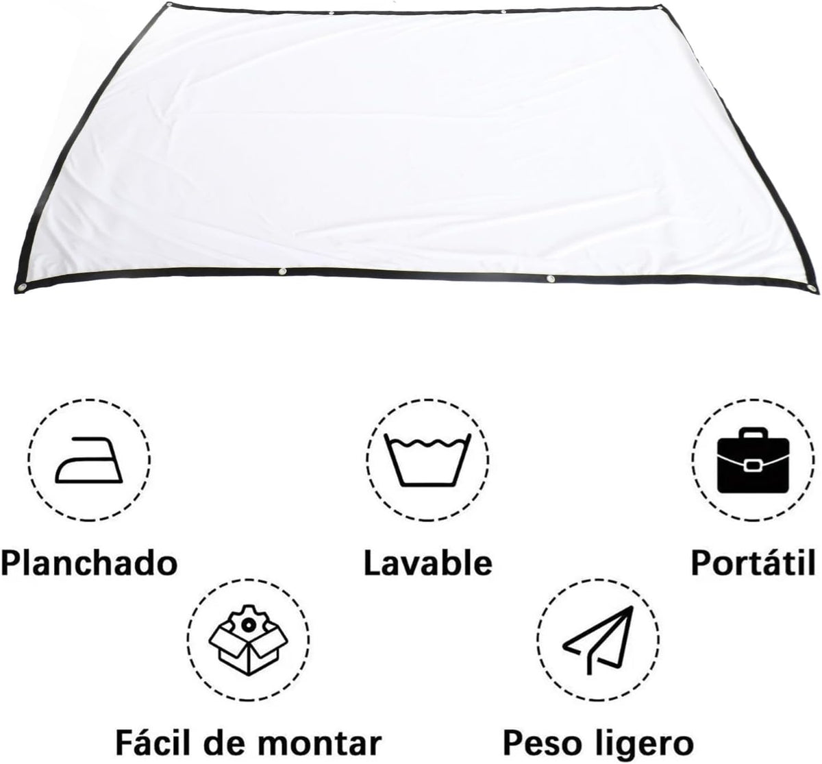 ariarly 100 Inch 16:9 221 125cm Projector Screen, Foldable, Anti Wrinkle, Holographic Rear Projection Screen, Window