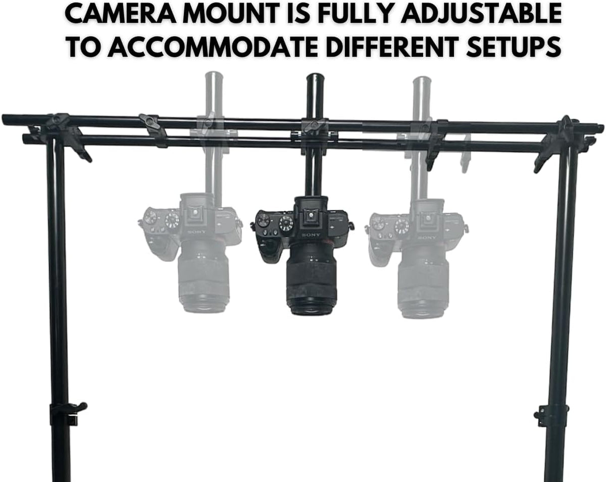 Glide Gear OH 200 Overhead Rig – DSLR, Smartphone – Modular, Adjustable, Flat Lay Mount, All-Metal Build