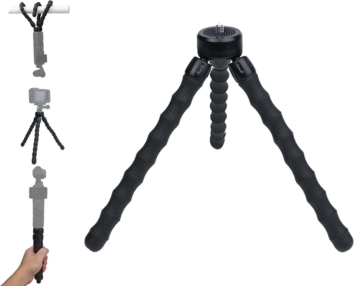 Hocoder 3, Insta360 X5 X3 X4 Mini Tripod Flexible Desktop Stand Compact Tripod Compatible with DJI Pocket Action