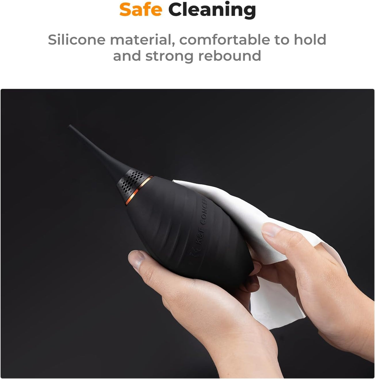 K&F CONCEPT Soft Tip Strong Air Blower, Single Air Intake Camera Lens Blower with Long Nozzle, for Digital SLR Lens Sensor LCD Screens Musical Instruments Keyboards Telescope Filters