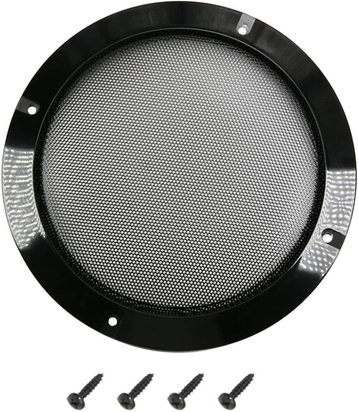 Fielect 6.5" Speaker Grill Mesh, Decorative Circle Subwoofer Guard Protector Cover, Black Metal Trim