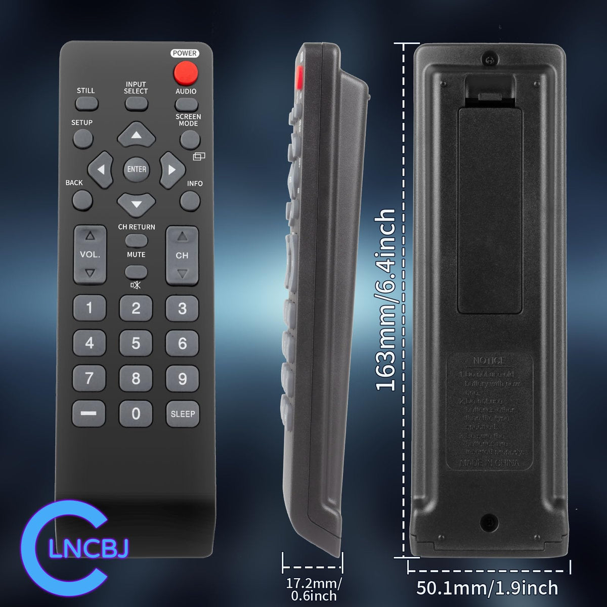 NH000UD Replace Remote Control for Emerson TV Remote Replace and for Sylvania TV Universal Remote LC320SLX LC195SLX