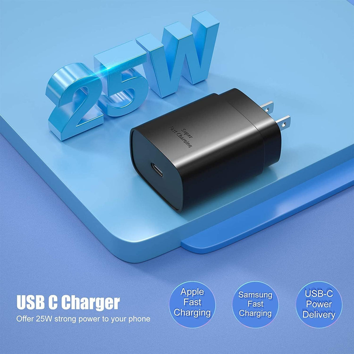 iPhone 15 Charger 10 FT, 3 Pack 20W USB-C Fast Wall Charger with Extra Long USB C Cable Compatible for iPhone 15/15
