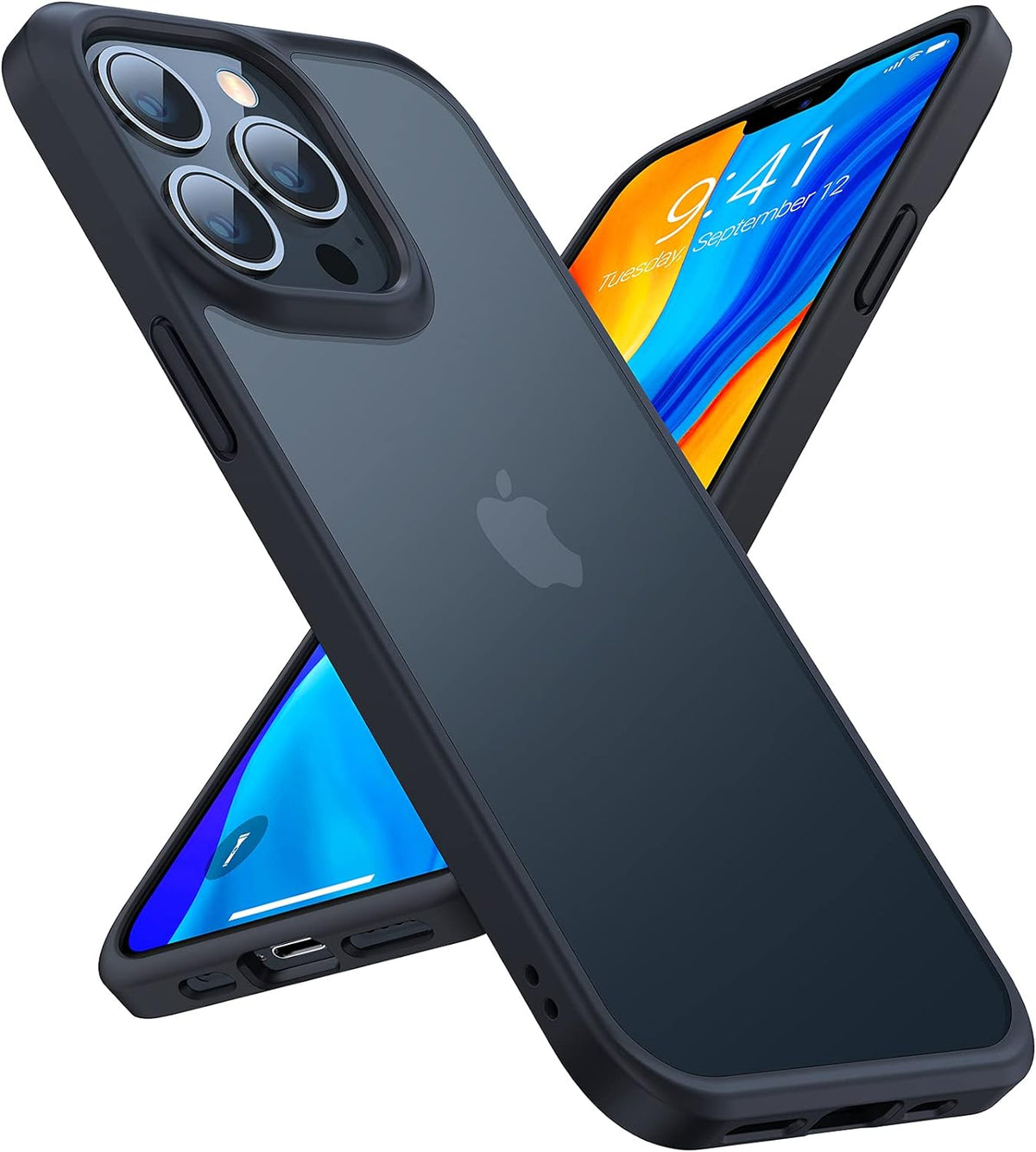 TORRAS Upgraded Shockproof Case for iPhone 13 Pro Max, Military Grade Drop Protection, Translucent Matte Slim Case,