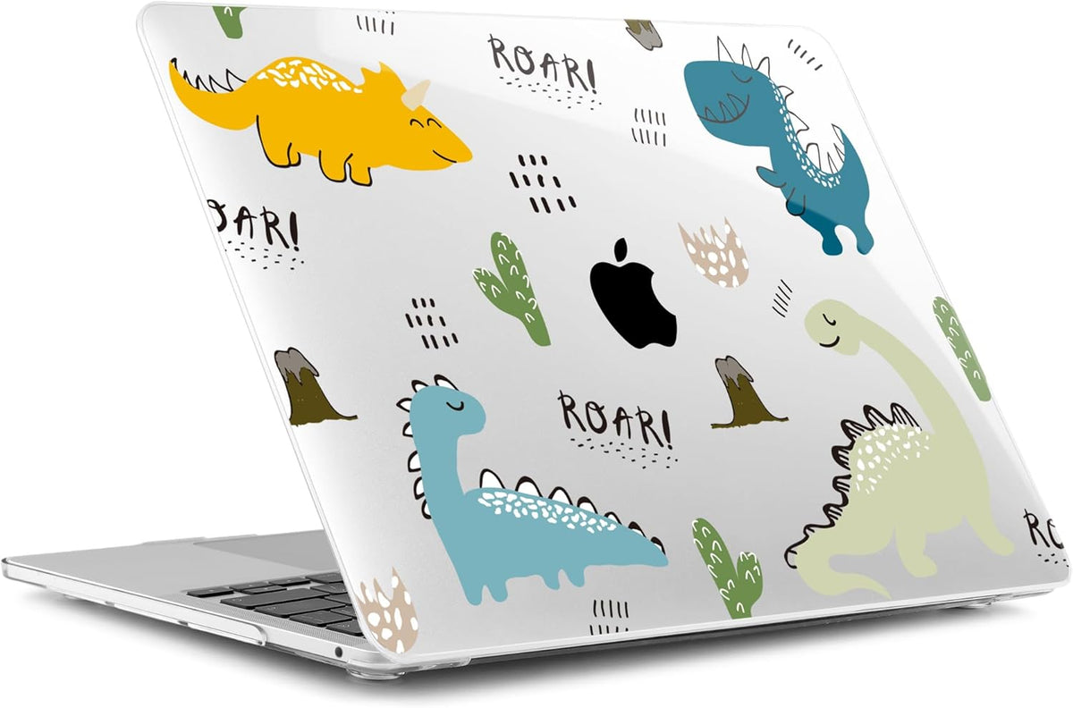 Batianda Case for M1 MacBook Air 13 Inch Model A2337 A2179 A1932 2021 2020 2019 Release,Lovely Creative Series Design Hard Shell with Keyboard Cover & Screen Protector, Cute Dinosaur