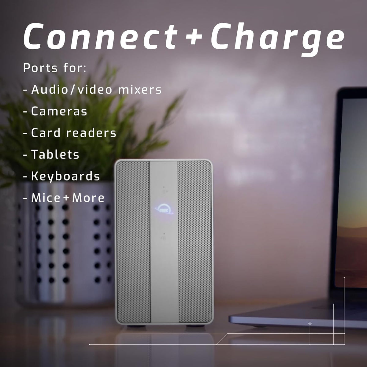 OWC 32TB Mercury Elite Pro Dual USB-C/Thunderbolt 3 External Raid Storage Enclosure with 3Port HUB for Mac and PC