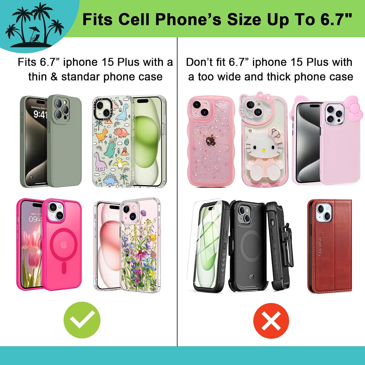 Phone Holder Compatible with Bogg Bag Accessories, ABS Hard Plastic Insert for Bogg Bag Phone Holder - Orange