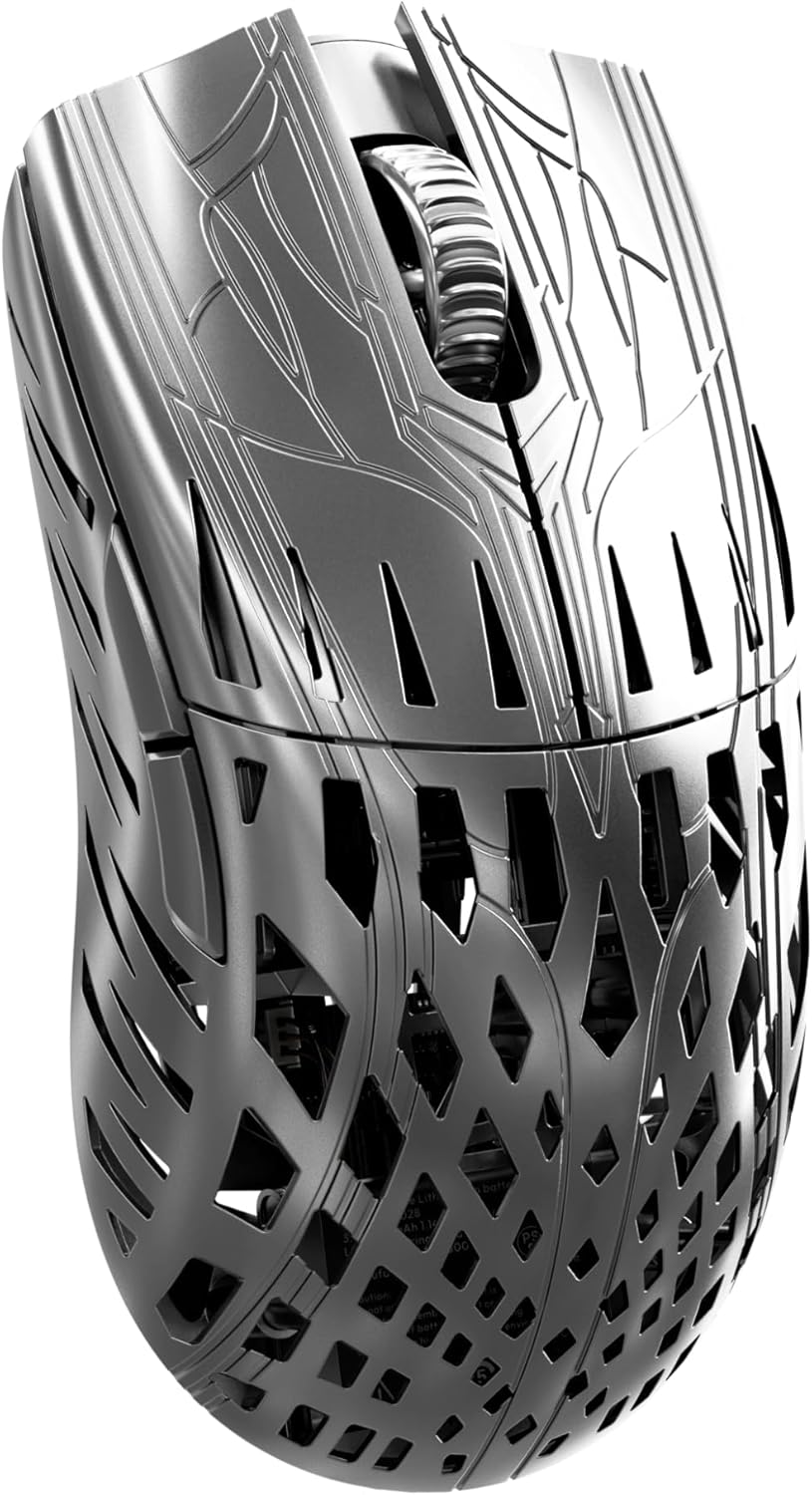 PWNAGE Trinity Wireless Gaming Mouse 8kHz - 39 Grams Ultralight Esports Pro Gamer Flawless Professional Custom Xero PAW3950 Optical Sensor 36,000 DPI - 8000Hz -100% PTFE Skates Symm 2 -Platinum