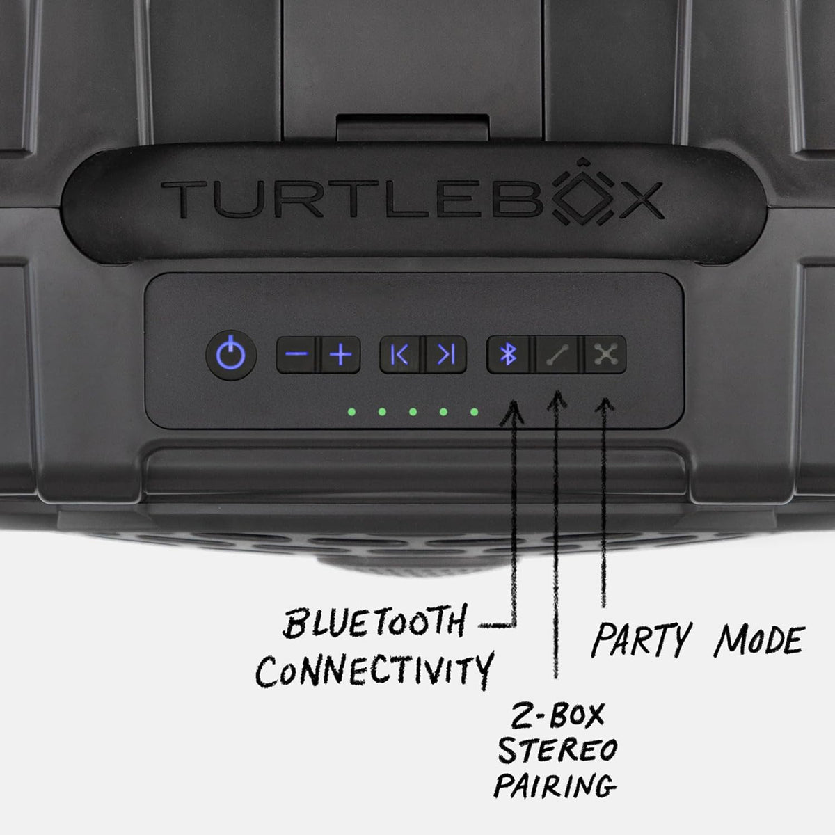 Turtlebox Original Gen 3: Portable Outdoor Bluetooth Speaker – Ultra-Loud (120dB), Waterproof (IP67), Rugged, Impact-Resistant, 3-Day Battery | Party Mode: Unlimited Pairing Stereo, Gray/Green
