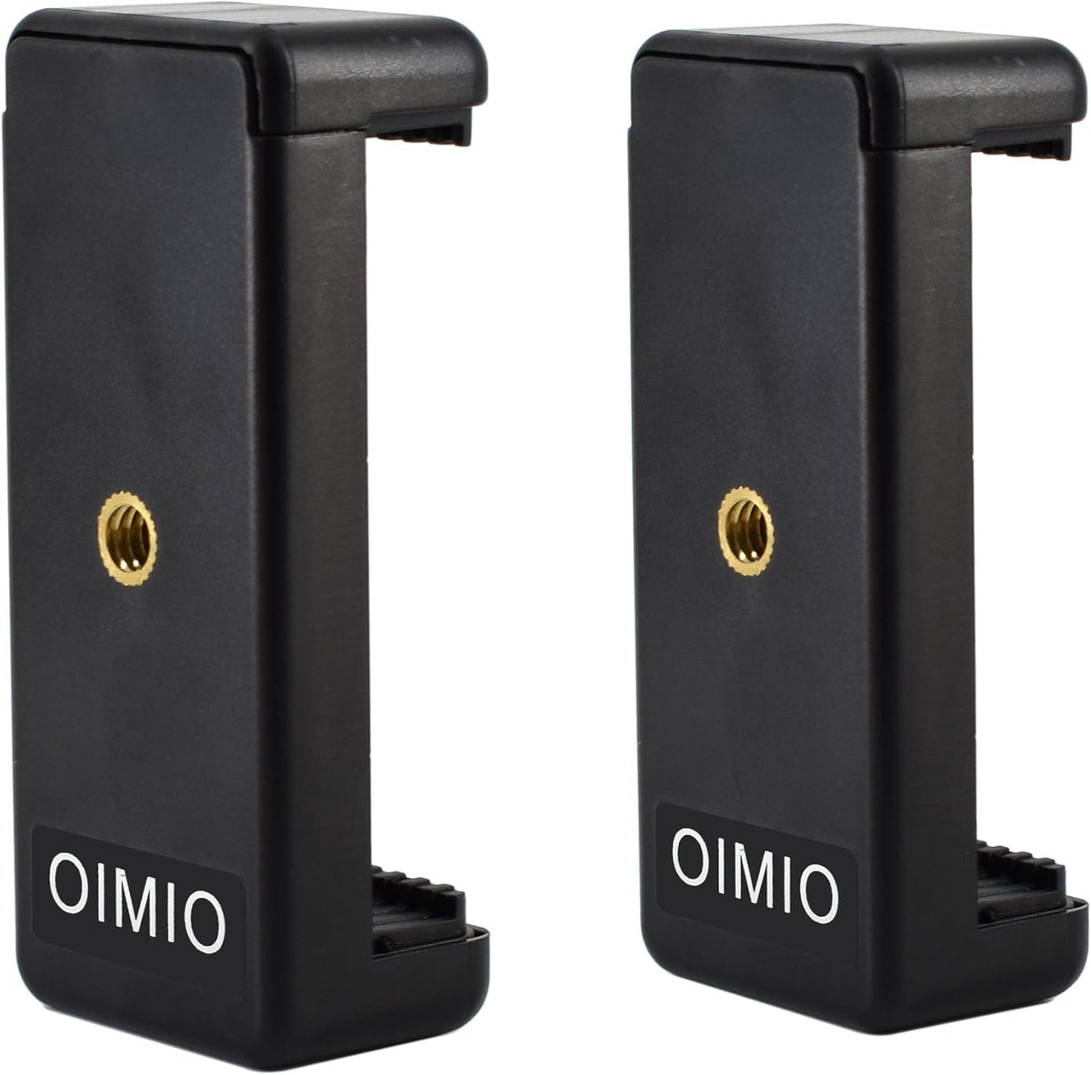 Universal Cell Phone Tripod Mount Adapter, OIMIO Phone Holder Clip Connector Head Used for Monopod Selfie Stick DSLR Travel Mini Flexible Tripod and More(2 Pack)