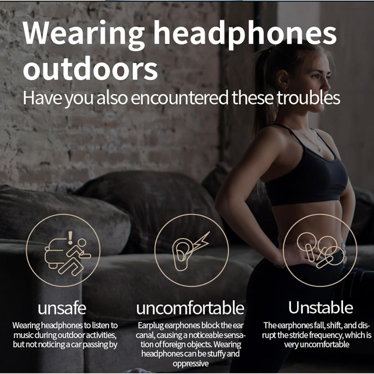 Bluetooth Ear Clip, Single Wireless Ear Bud Clip On Headphone, Open Ear Bluetooth Wireless Headset for Workout Cycling