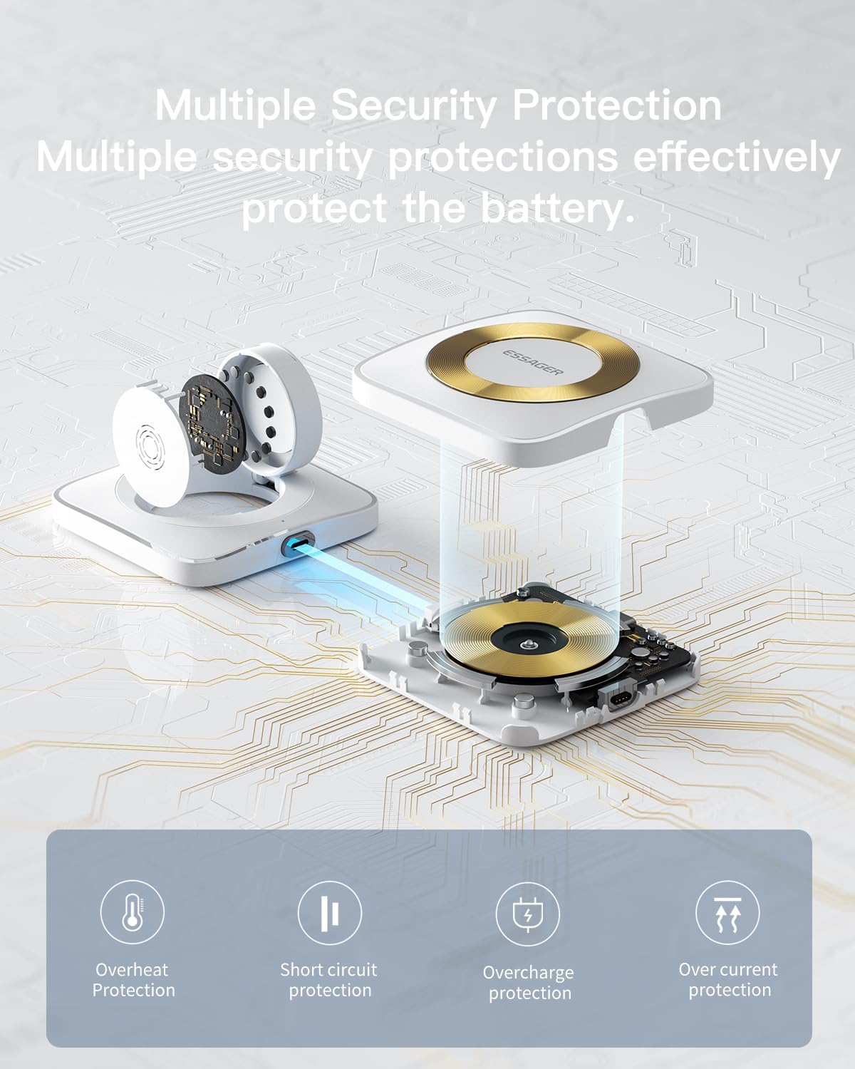 ?????????????? 2 in 1 Wireless Charging Station, Magnetic Detachable Charger for Apple, Compatible with iPhone 15/14/13/12,