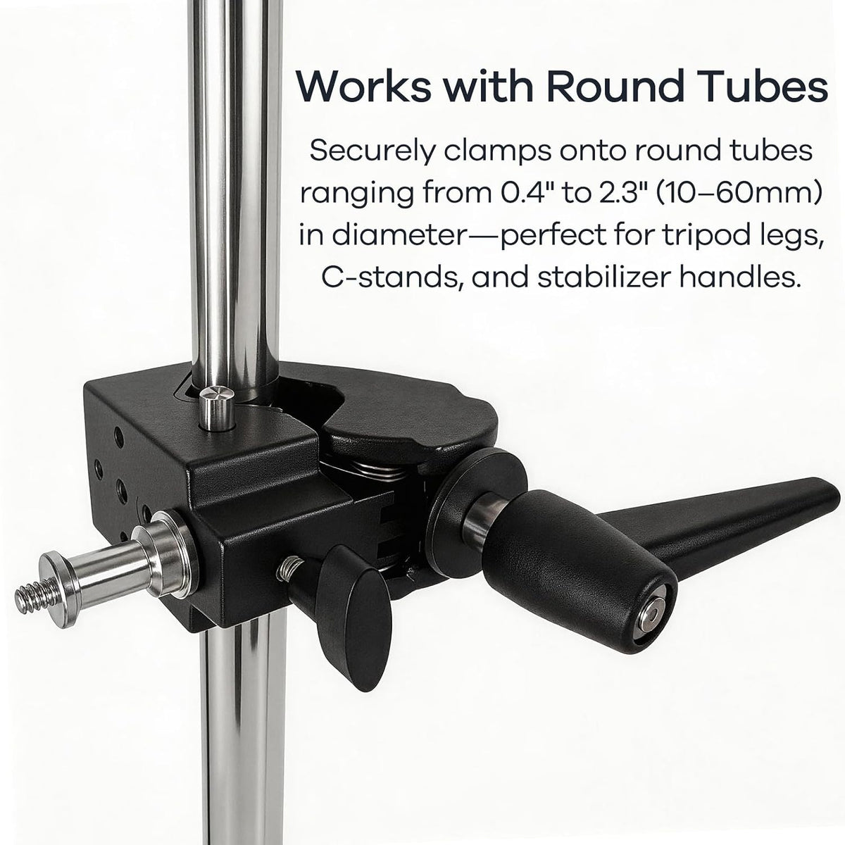 5/8" 33lb (15kg), Heavy Duty Super Clamp Mount Kit with Stud for DSLR Camera, Tripod, LED Light & Video Lighting