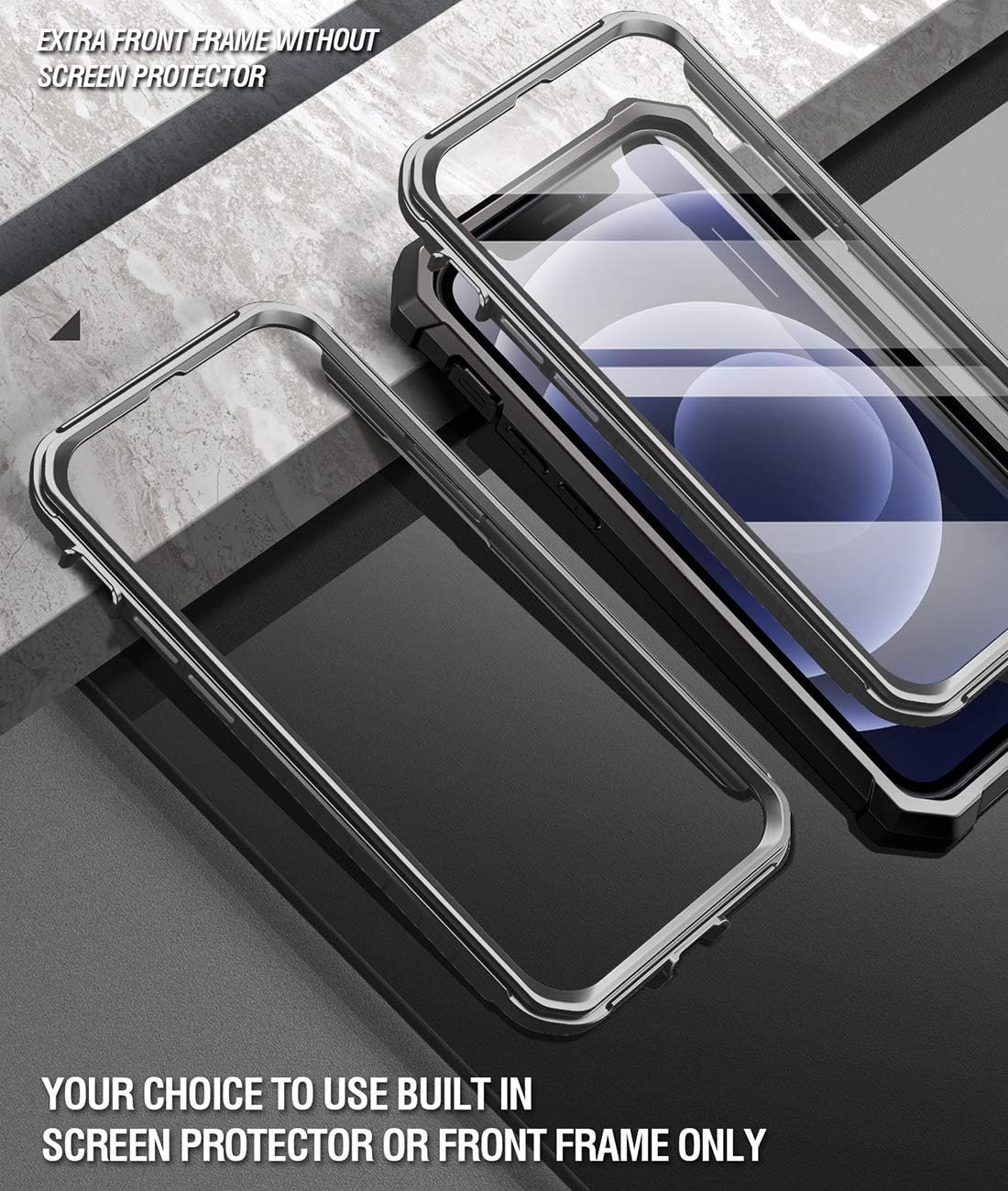 Poetic Guardian Series Case for iPhone 12 mini - Full-Body Hybrid Shockproof Protective Rugged Clear Bumper