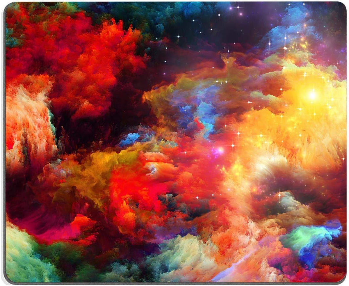 Colorful Galaxy Clouds Mouse Pad,Gaming Non-Slip Rubber Base Mouse Pads for Computers Laptop Office, 9.5"x7.9"x0.12" Inch(240mm x 200mm x 3mm)