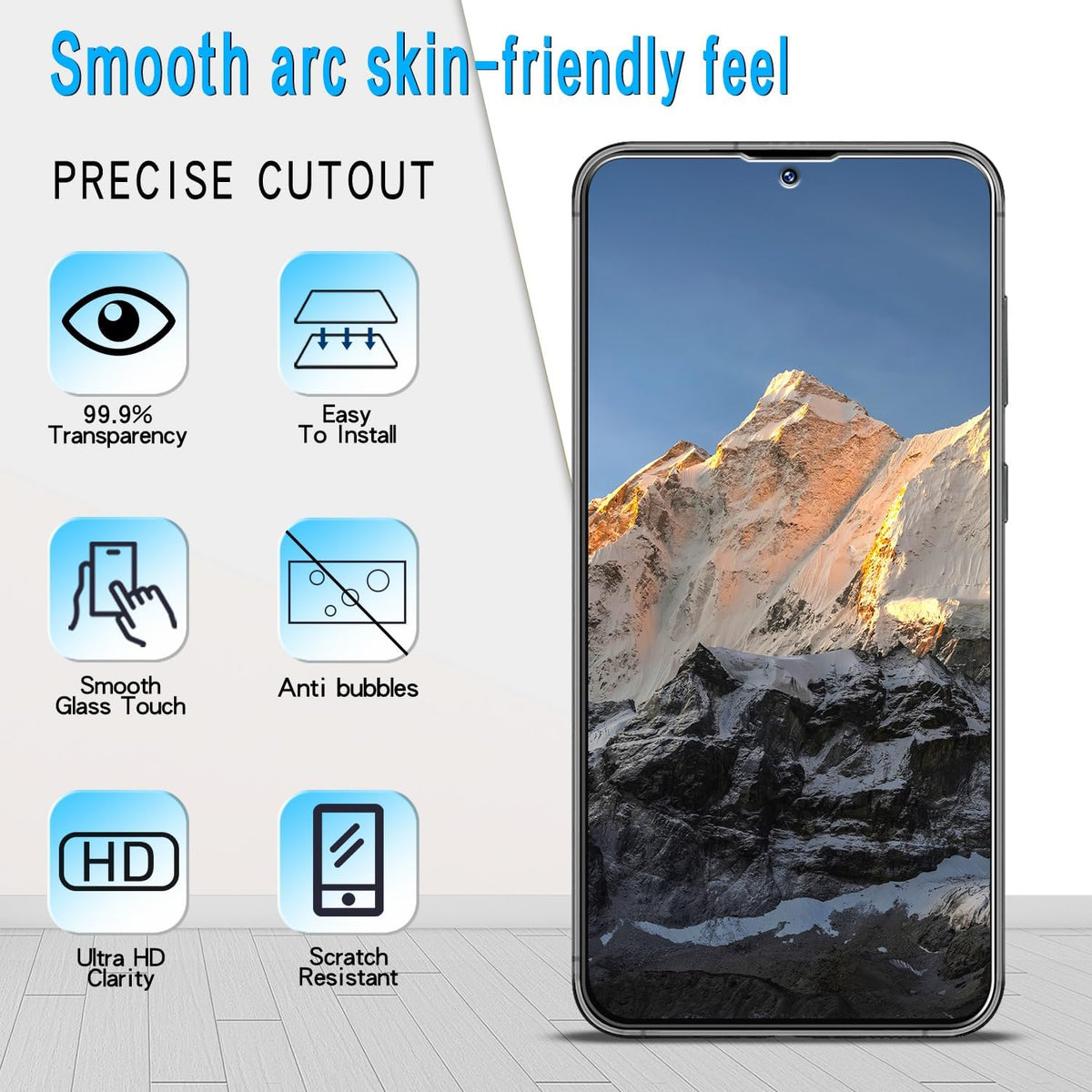 Slanku [3 Pack] Screen Protector for Samsung Galaxy S23 FE 5G, Tempered Glass Film, Anti-Scratch, Case Friendly,