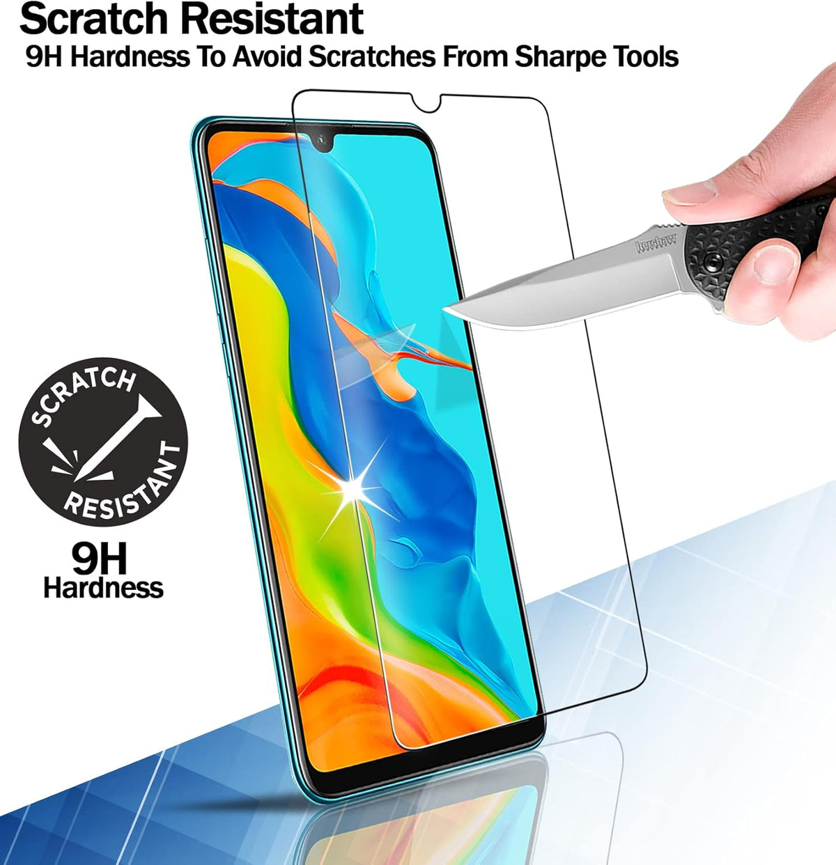 Samsung Galaxy A03/A03S/A03 Core/A02/A02s Tempered Glass Screen Protector [4-Pack] - 0.33mm, Anti-Scratch,