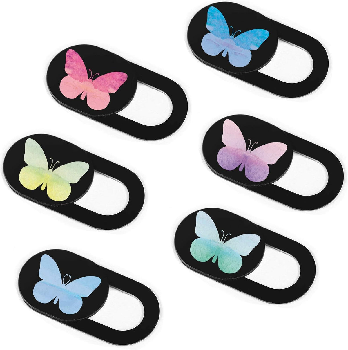 Webcam Cover Slide 6 Packs Ultra-Thin Camera Covers for Computer Laptop Desktop Smartphone to Protect Your Privacy and Security, Butterfly