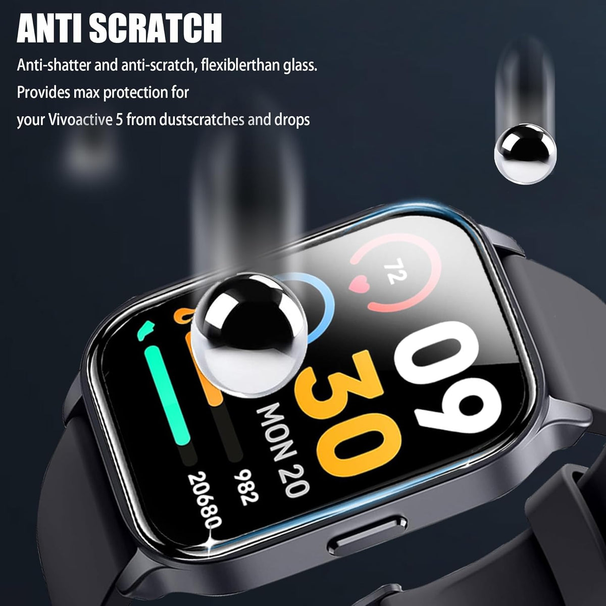 TOOBUR IDW17 Smart Watch Screen Protector, [3 Pack] Lamshaw 3D Full Coverage PET Soft Film for IDW17 Smart Watch