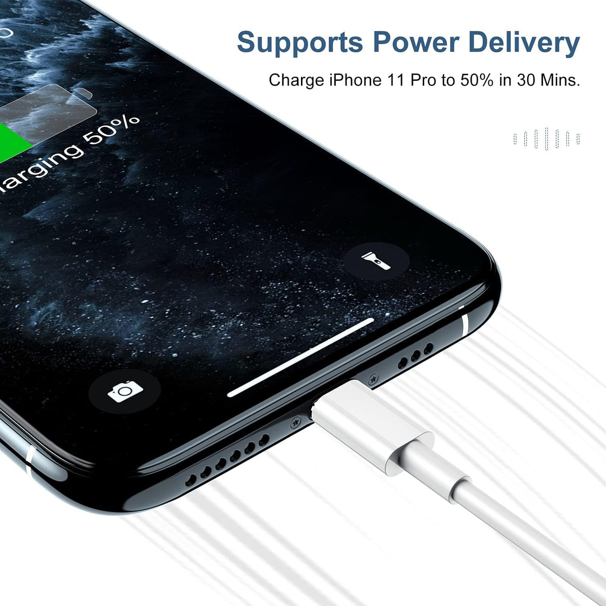 10FT iPhone 12 Charger Cable 2-Pack [MFi Certified], Fast Charging USB C to Lightning Cable for iPhone 12 Pro 11 Max