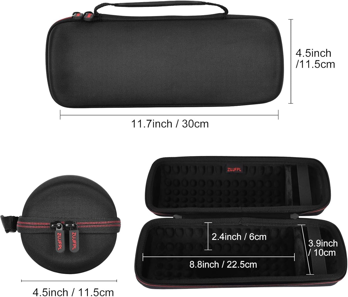EVA Hard Case for JBL Charge 4 / Charge 5 Bluetooth Speaker, Premium Travel Protective Carrying Storage Bag (Black)