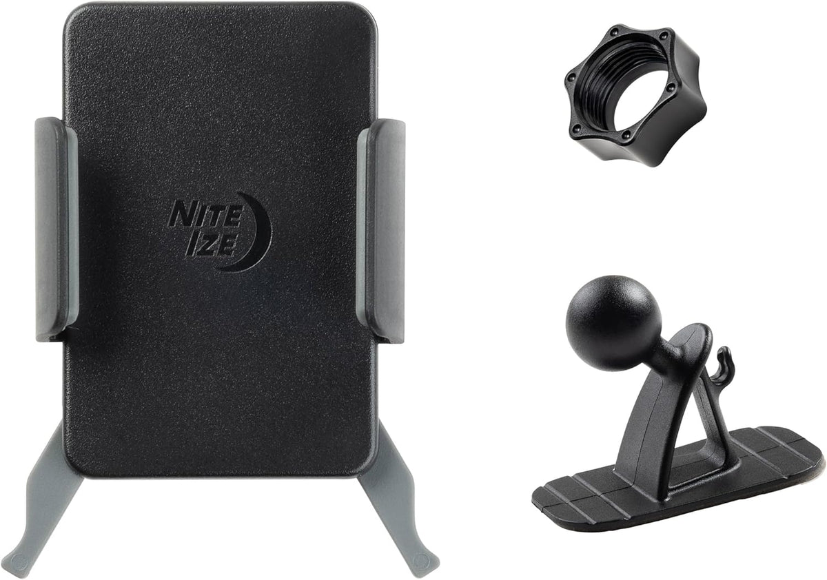 Nite Ize Squeeze Universal Dash Mount - Phone Holder & Mount for Car Dashboard, Black